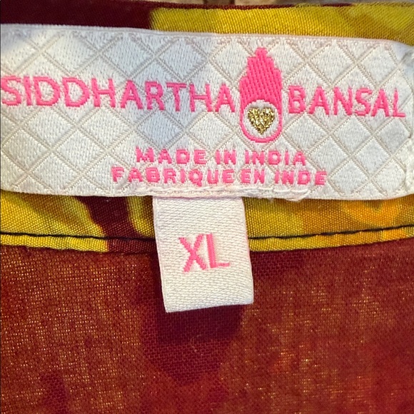 Anthropologie Siddhartha Bansal Button Front Floral Dress Size XL - Picture 6 of 11